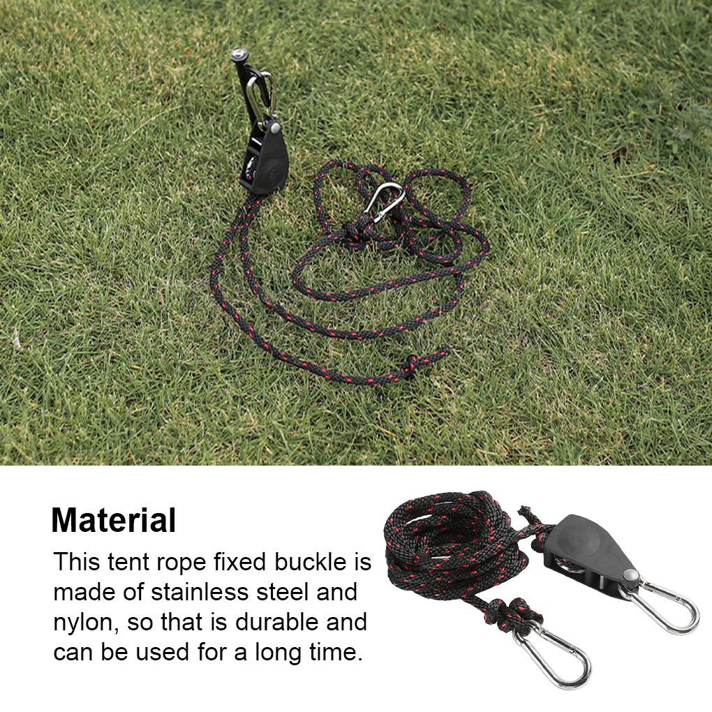 Tent Adjustable Stainless Steel Buckle Tensioners Portable Awning Canopy Tools Ropes Fastener Fishing Backpacking