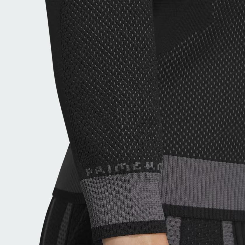 Adidas Badge Crew Neck Fitted Long Sleeve Sweater Women sweater Black HZ6039