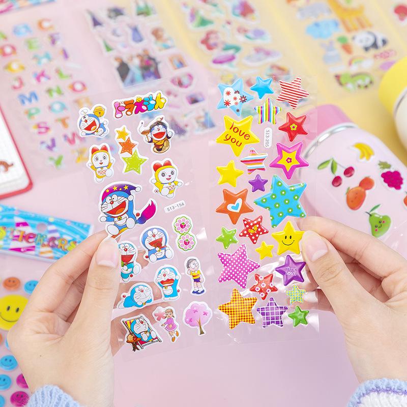 Children's 3D Cartoon Anime Educational Stickers for Kindergarten Rewards