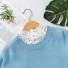 Women Lace Floral Embroidery False Collars Adjustable Detachable Shirt Fake Collars Blouse Top Half Shirt Sweater Decoration