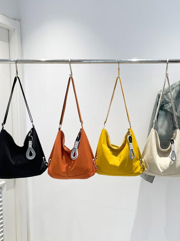 2025 Women's Lightweight Large-Capacity Crossbody Bag - Simple, Fashionable, Solid Color Casual Design