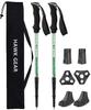 HAWK GEAR Lightweight Trekking Set of with Protection Metal Poles, 2, Anti-Shock (New Green)