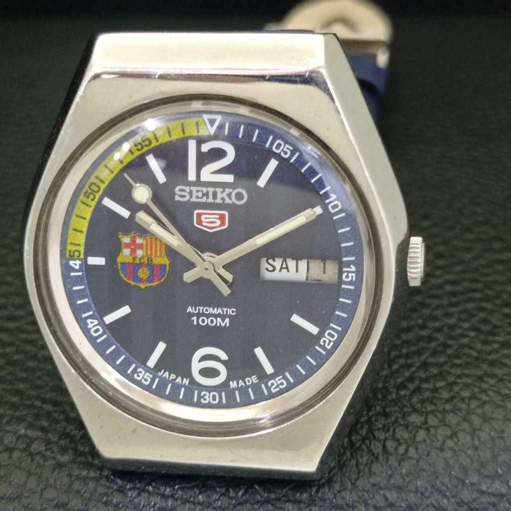 JAPONSKÉ VINTAGE SEIKO 5 AUTOMATICKÉ 6309A PÁNSKÉ HODINKY S MODRÝM CIFERNÍKEM a500834-5 R154-a500834