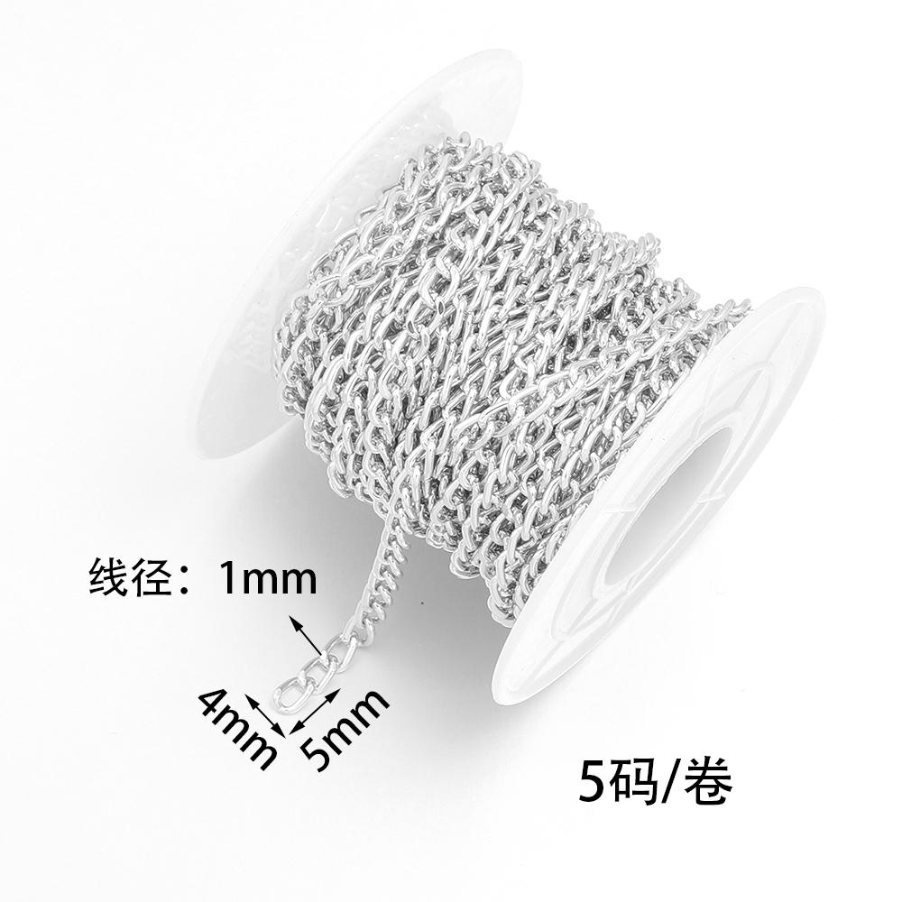 

5Yards/Roll Metal Aluminum O-Shaped Chains Twisted Chain Bulk Chain For Jewelry Making Bracelet Necklace Bag Chain Accessories