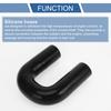 X AUTOHAUX 1pcs Inner Diameter 40mm/157" Length 150mm/591" 180° Black Car Silicone Hose Silicone