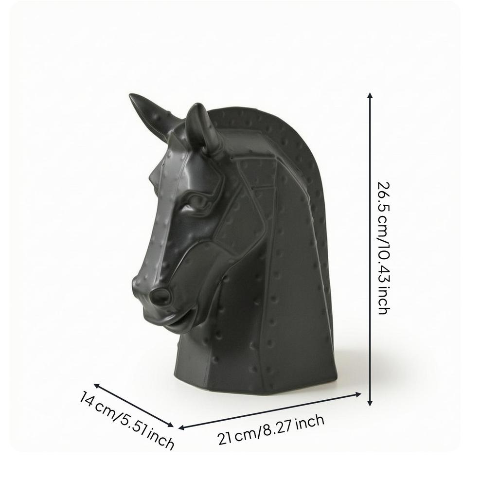 Horse Head Tissue Box Modern Ornament Stylish for Vanity, Office Desk