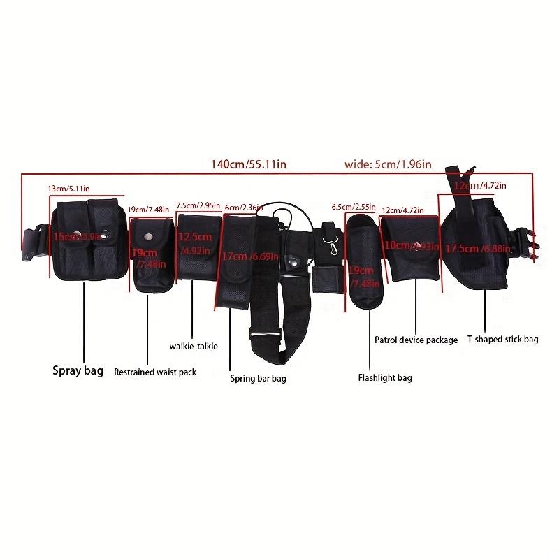Tactical Military Security Belts Polices Guard Outdoor Multifunctional  Utility Kit Modular Duty Belt with Holster Pouch Set