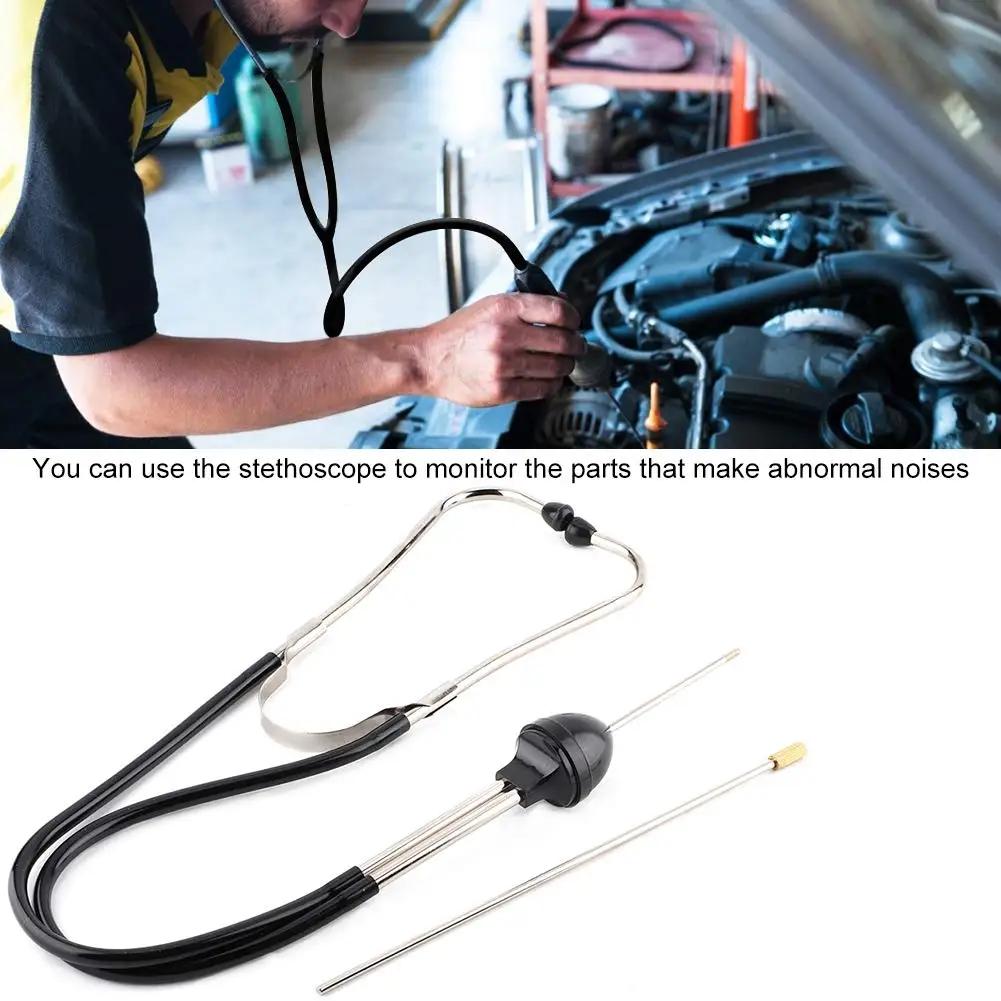 Engine Stethoscope Set Auto Stainless Steel Mechanics Cylinder Stethoscope Car Repair Tool for Cars Trucks and Motorcycles