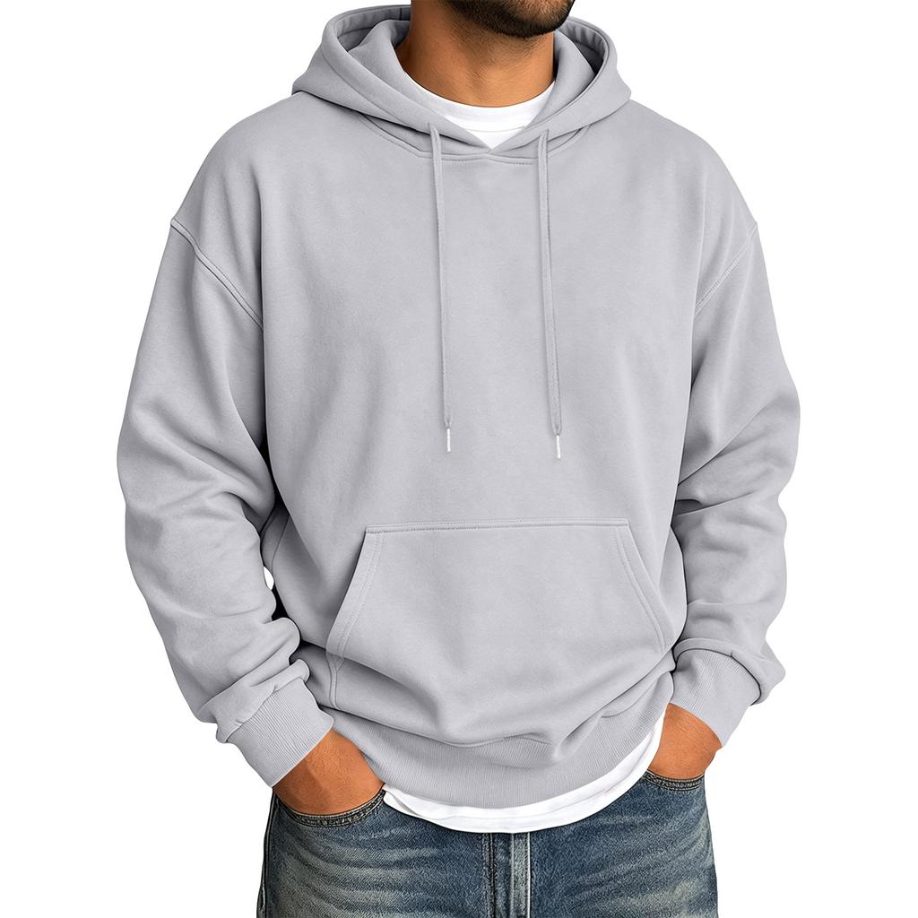 Men's Casual Color Hoodie for Winter Everyday Wear