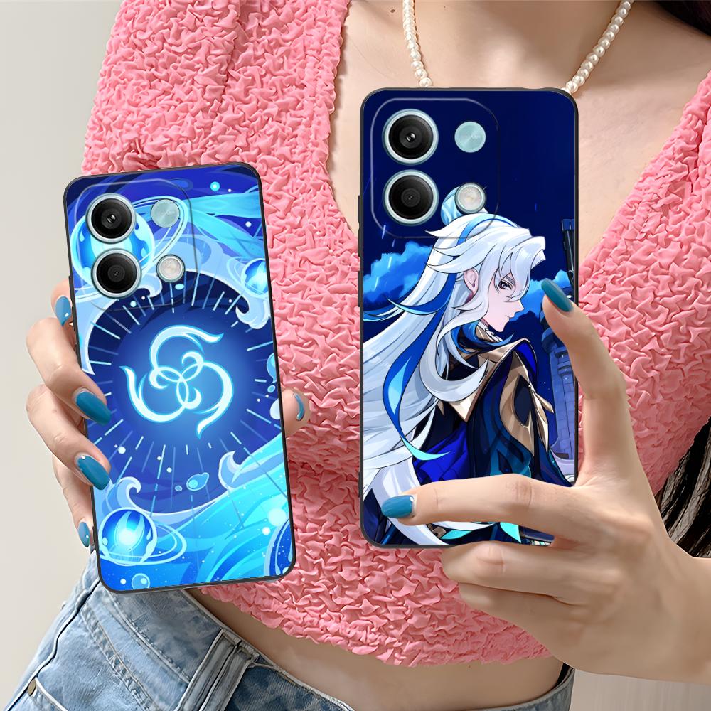Game GI Neuvillette Matte TPU Mobile Phone Case for Xiaomi Redmi Note 14 13 12 11 S Pro Plus 4G 5G Colorful Printing Cover