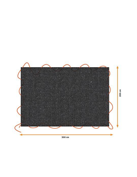 Bâche Noire Pour Remorque, Dimensions: 2x3m. Black Decker