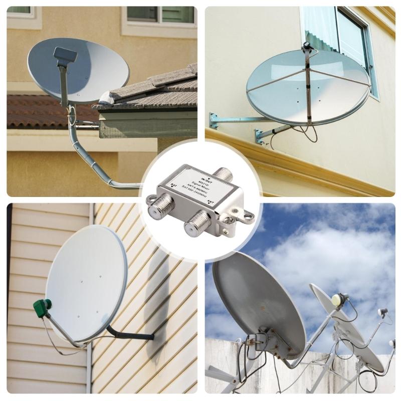 Efficient 1 In 2 Out Cable Satellite Signal Splitter for Home and Commercial Use Wavesplitter Mixer Broad Compatibility