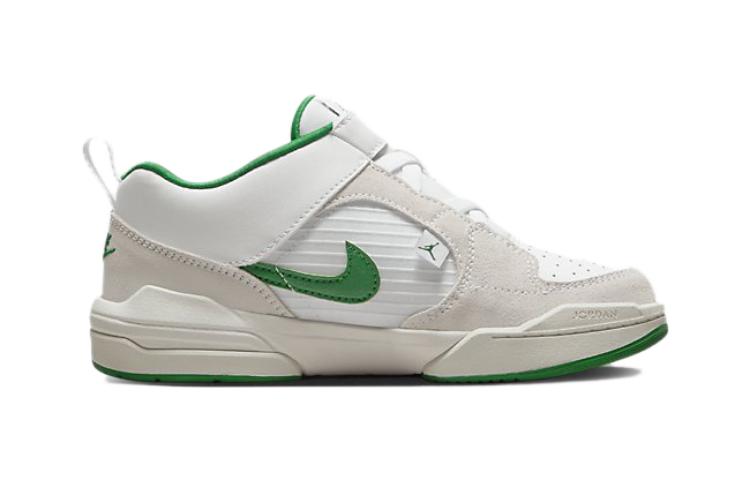 Jordan Stadium 90 Slip Resistant Cushioning Low Top Kids Lifestyle Shoes White Green Kids' DX4398-103