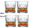 4PCS Fashion Whiskey Glasses, Scotch Whisky, Bourbon, Cocktails, RUM, Durable Whiskey Glasses