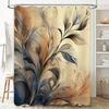 Modern Bathroom Shower Curtain Floral Print Fabric Shower Curtains for Bathtub Waterproof Bath Decor In Neutral Tones Easy Insta