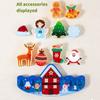 3D Puzzle Christmas Building Blocks Stacking Toy Wood Christmas Stacking Game  Children Girls Boys