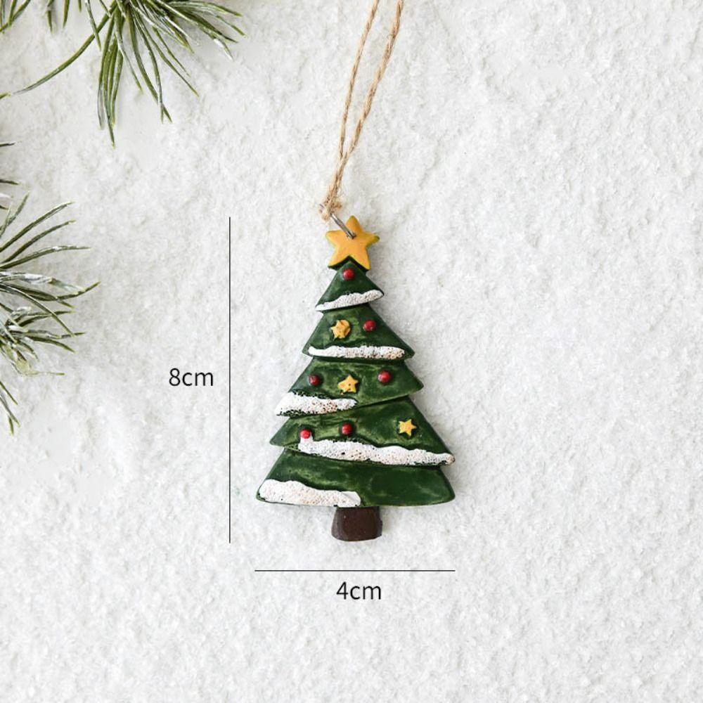 New Gingerbread Man Christmas Tree Hanging Pendant Resin Hanging Xmas Tree Ornament Funny Painted Christmas Decoration Christmas
