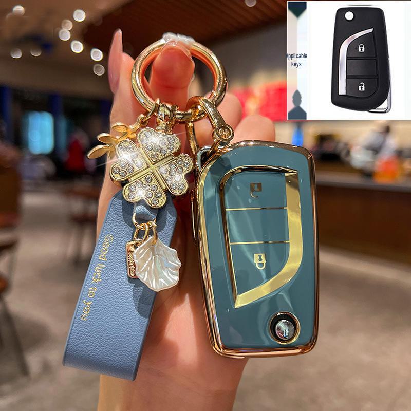 Toyota Key Cover for 23 Models: Highlander, 8th Gen Camry, RAV4, CHR - Dragon Asia Design Car Bag Buckle Shell