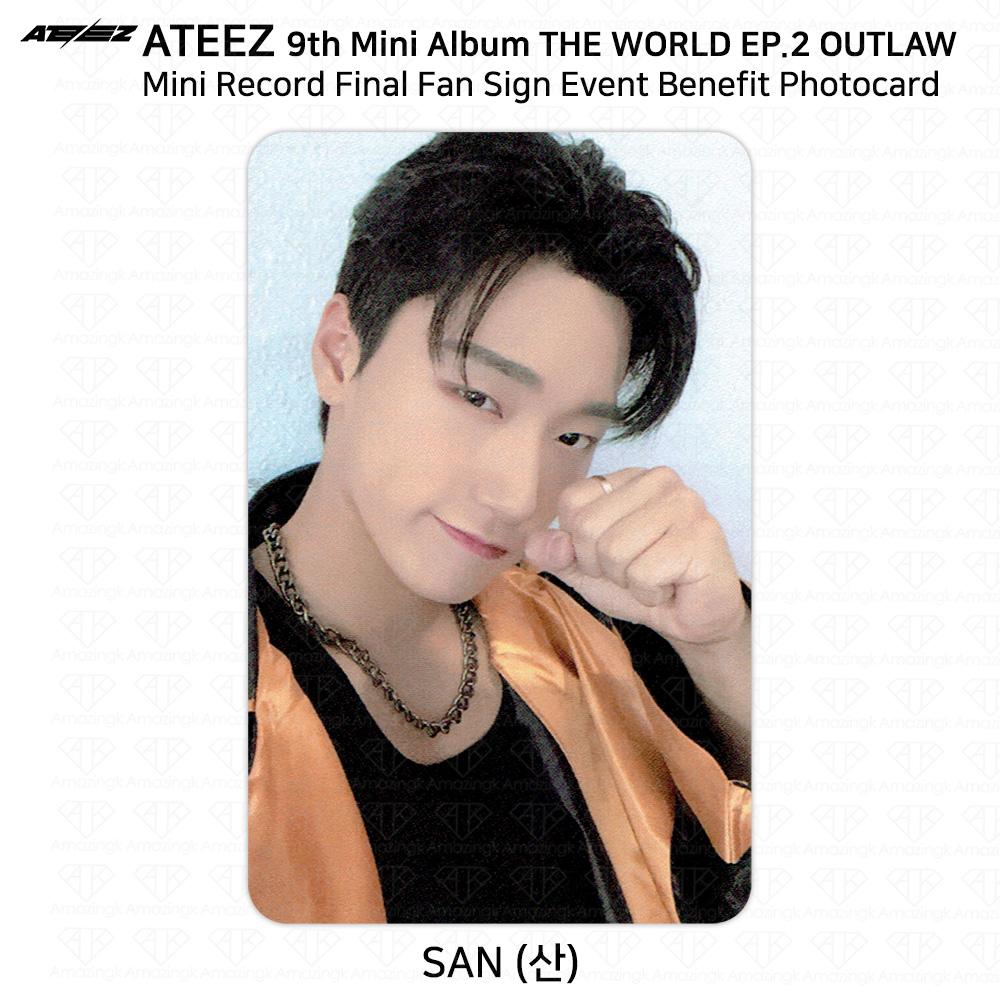 ATEEZ THE WORLD EP.2 OUTLAW Fan Sign Event Benefit Photocard Minirecord Everline
