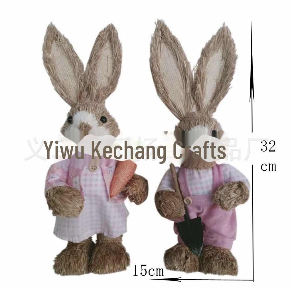 Easter Bunny Cattail Rabbit Ornaments - Home, Mall, and Garden Decor