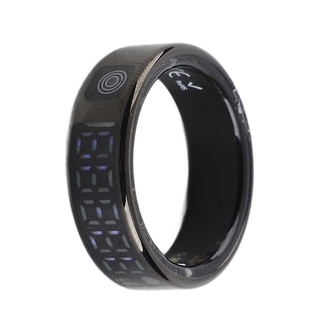 Smart Ring with Display Touch Screen IP68 Stainless Steel Multiple Sports Modes Fitness Tracker Ring