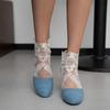 Lace Mesh High Heel Cool Boots Women's Fashion Round Head Thick Heel Sandals