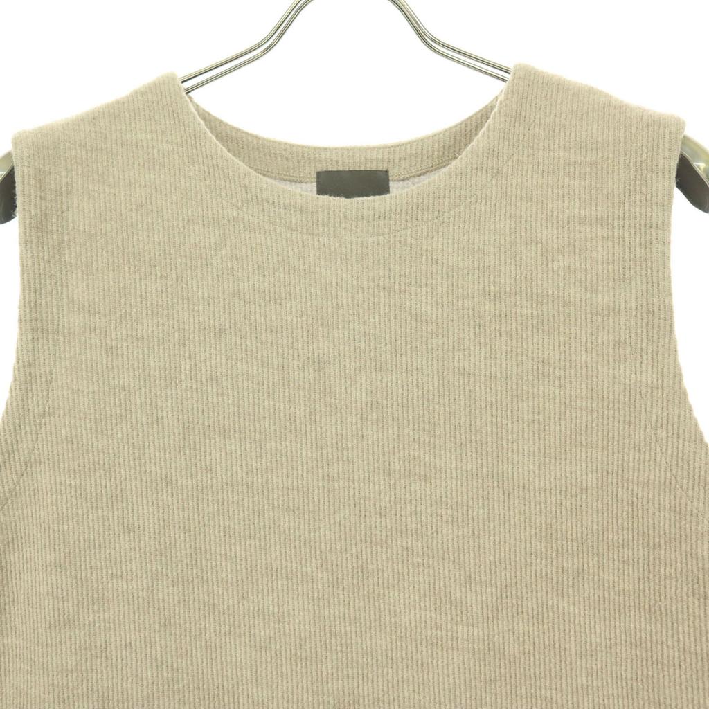 Orone Made In Japan No Sleeve Knit Vest Brown Women Used