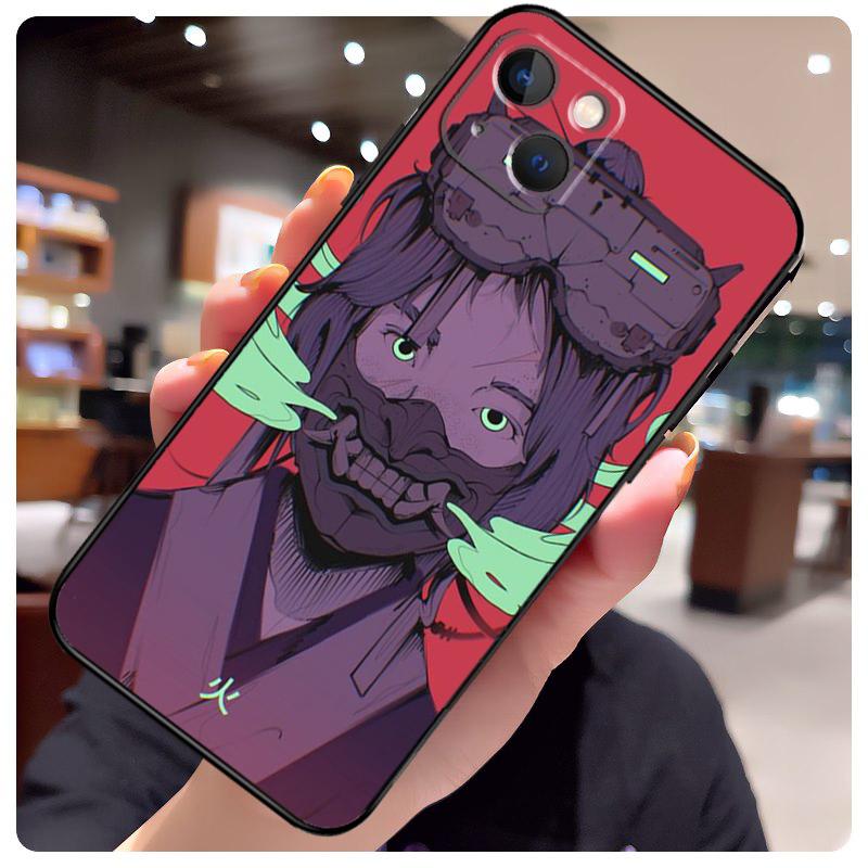 Samurai Oni Mask Case For iPhone 14 Pro Max 16 15 11 12 13 17 Pro Max mini 15 16 Plus 16e 17 Air Phone Cover