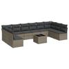 VidaXL Garden Lounge Set with Cushions 11 Pcs, Sofas with Adjustable Feet, Outdoor Furniture Set Patio Terrace, 3249939