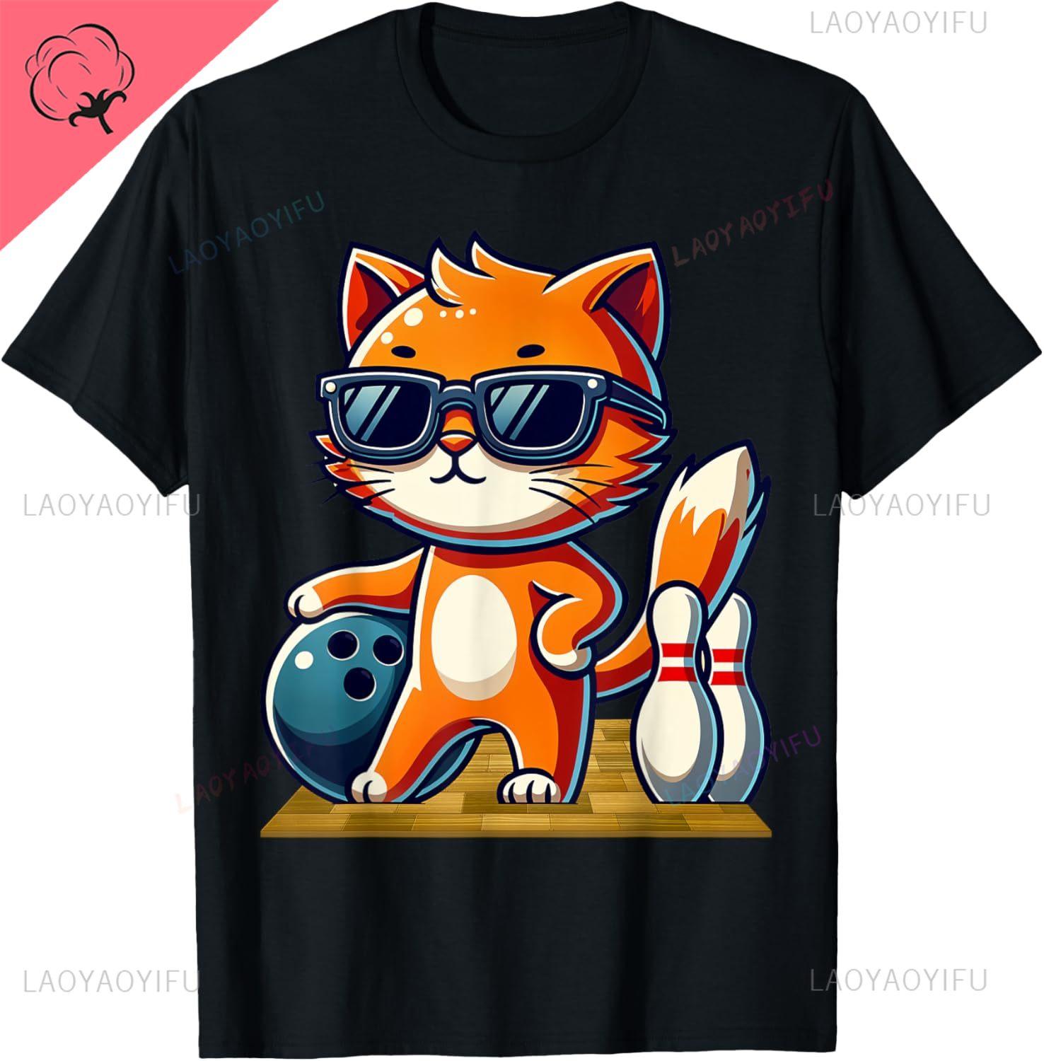

Bowling Pin Dabbing Sunglasses Bowler Player Kids Boys Men T-Shirt Harajuku Couple Kawayi Mens T Shirt Camisas Streetwear 4XL