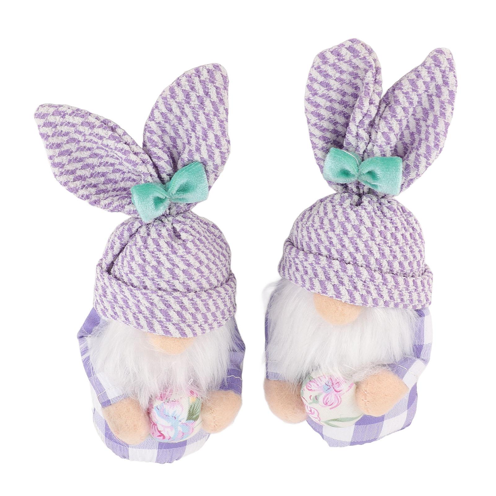 

2 шт. Плюшевые гномы Декор для многоярусного подноса Фиолетовые Милые фигурки гномов Украшения гномов для праздника