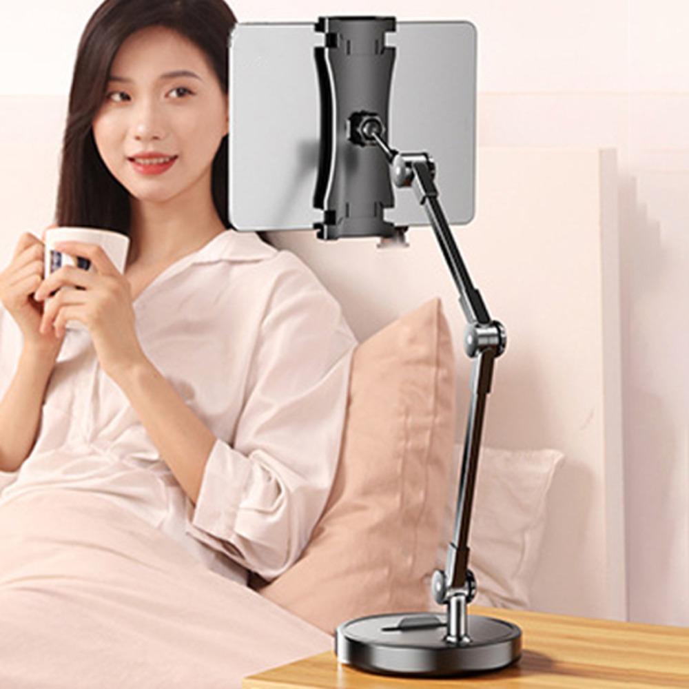 360° Rotate Tablet Stand Stable Base Desktop Phone Holder Telescopic Phone Stand  Live Learning