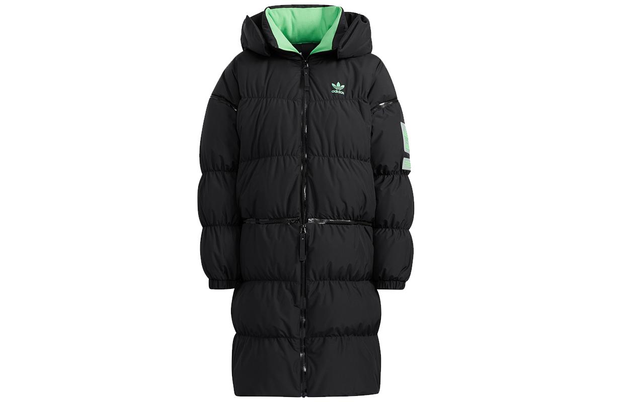 Adidas Originals Long Zip Down Jacket Winter Women s Black HF1581 32