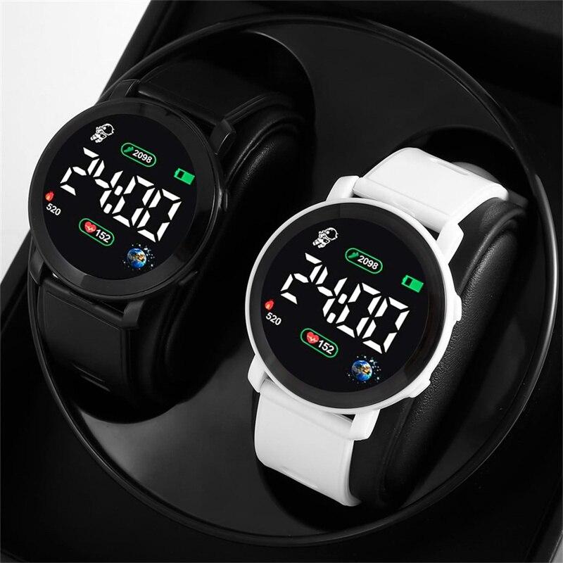 

Couple Watches LED Digital Watch for Men Women Sports Army Military Silicone Watch Electronic Clock Hodinky Reloj Hombre чёрный