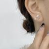 Super Fairy Four-pointed Star Pearl Earrings Star Earrings Sweet Niche Design Earrings for Women