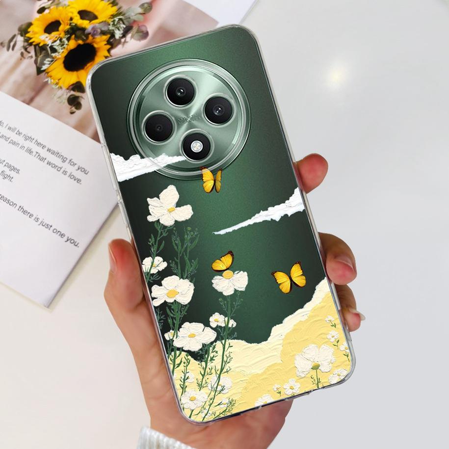 For Oppo Reno12 F Case CPH2637 Shockproof Cover Cute Cat Cartoon Soft Slim Clear Phone Cases For OPPO Reno 12F 4G CPH2687 Fundas