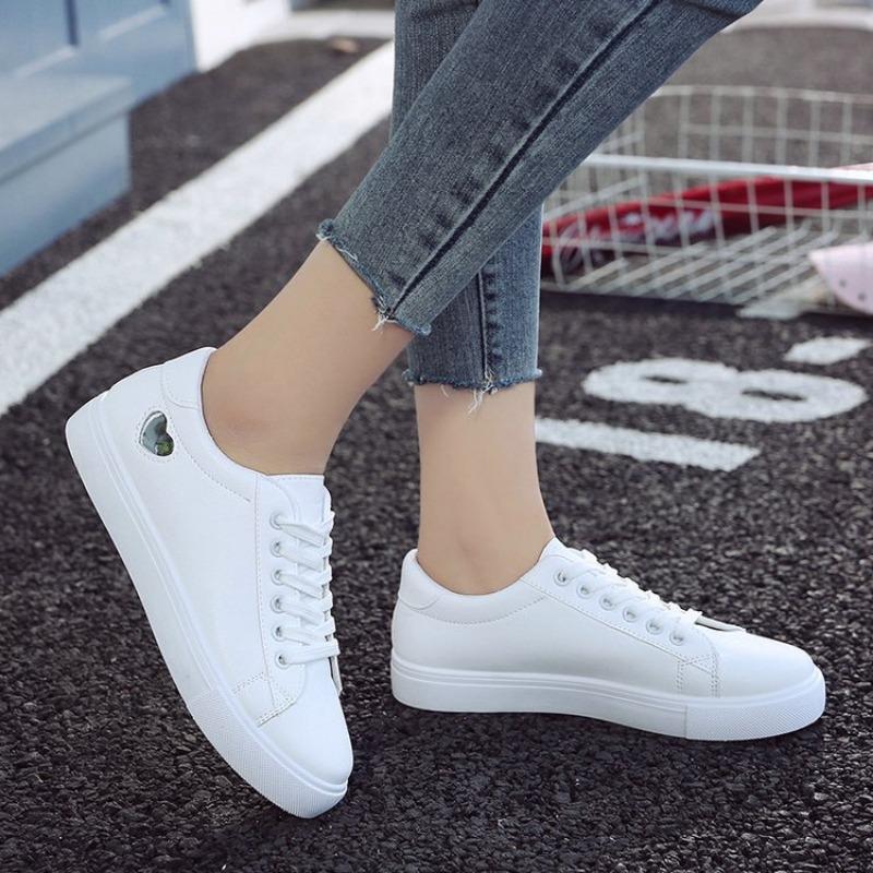 Chaussures De Course Pour Femmes Printemps Automne Mode Blanc Respirant Brodé Fleur À Lacets Espadrilles Décontractées Zapatos De Mujer