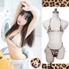 Cosplay Sexy Cute Animal Pattern Micro Bikini Extreme Sheer Swimsuit Style Costume Halter Neck String Panties Tiny Micro Bikini Erotic Sheer Adult