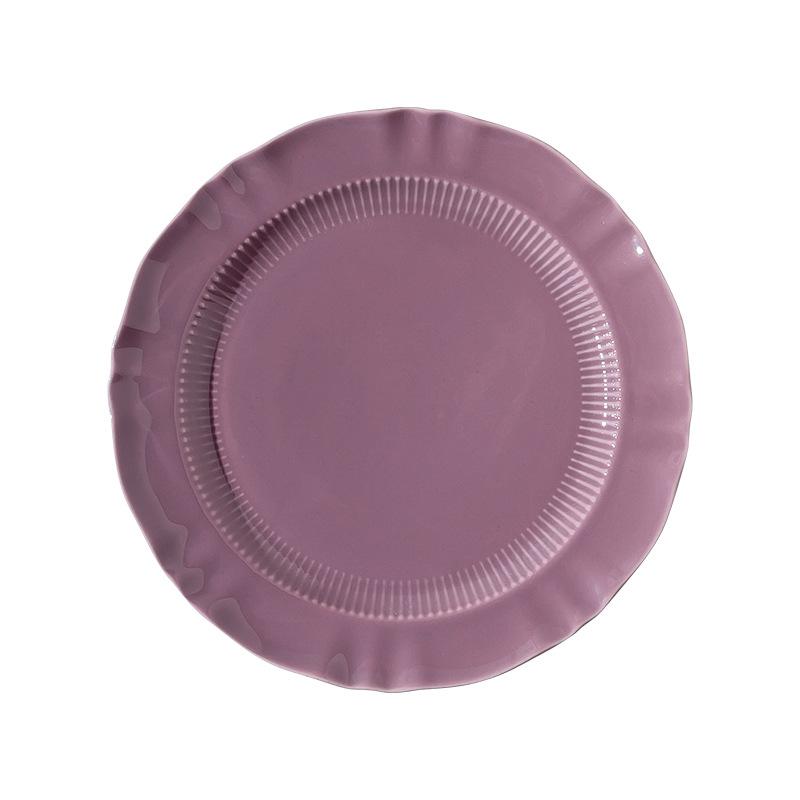 Cremefarbener Rock Schüssel Teller Besteck Keramikschüssel Stil Haushalt Gemüseteller Fischteller Suppenschüssel Reisschüssel