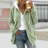 Sherpa Jacke für Damen Winter Flauschiges Sweatshirt mit Reißverschluss Lässig