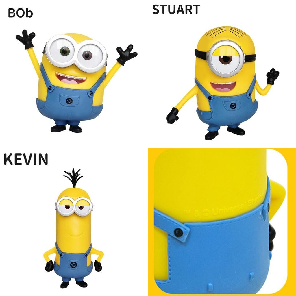 Ich Einfach Unverbesserlich Minions Bob/kevin/stuart Spielzeug Puppe Modell Actionfigur für Kinder Ungiftig Kein Ausbleichen Perfekter Kuchenaufsatz Heimdeko