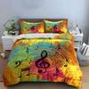 Music-Themed Decor Three-Piece Set Multiple Sizes Kid'S And Adults' Bedroom Exquisite 3Pc Bedding Set, Gift