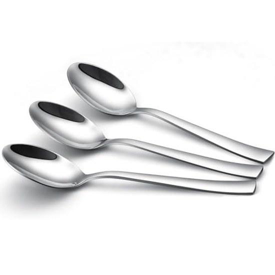 AOOSY Stainless Steel Coffee Spoon 3-Piece Set 13cm Thickness 1mm Mirror Finish Smooth Mouthfeel Demitasse Tea Yogurt Dessert Cutlery