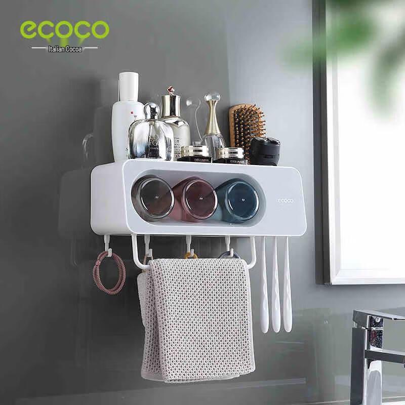 

Nordic Grey Wall-Mounted 3-Cup Toothbrush Holder