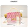 Kawaii Crossbody Bag Cartoon Cute Girls Fashion Mini Chain Pearl Handbag Sweet Princess Jelly Pack Party Coin Purses Gift