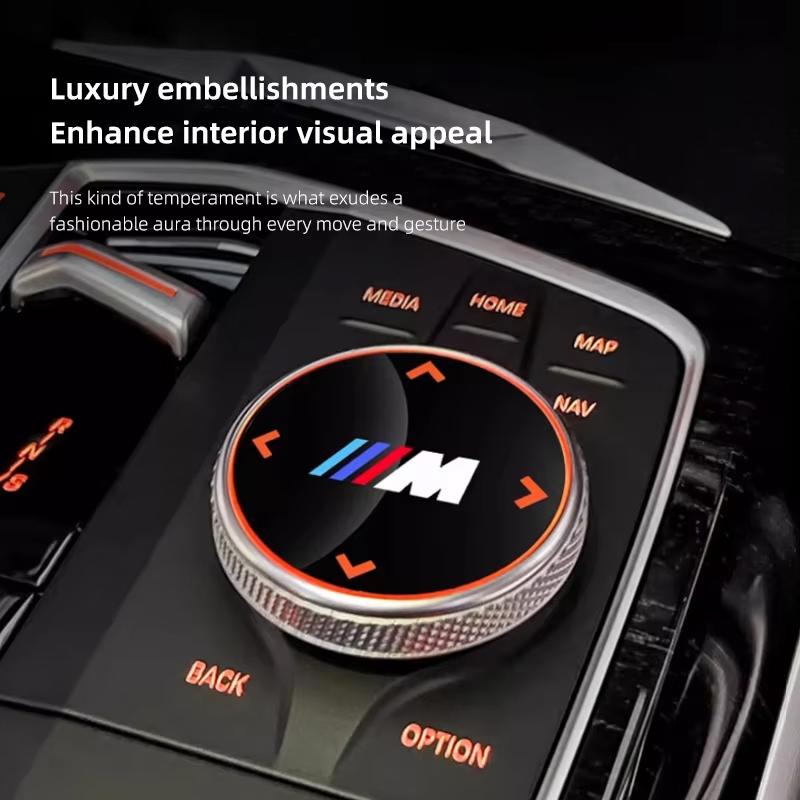 for BMW E90 E60 E71 F30 F20 F10 Car Multimedia Big Knob Covers Button Trim Control CY5