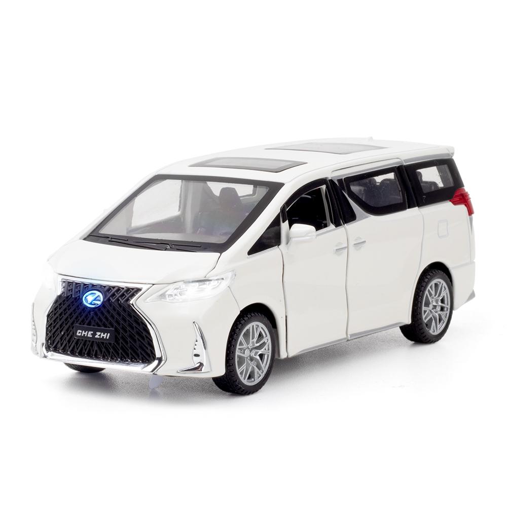 1/32 Lexus LM300h MPV Spielzeugauto, Metalllegierung, Van, Miniatur, Pullback, Sound & Light, Sammlung, Modell, Geschenk für Jungen und Kinder