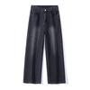 Autumn Grinding White Wash Jeans for Men's Versatile Casual American Loose Straight Pants