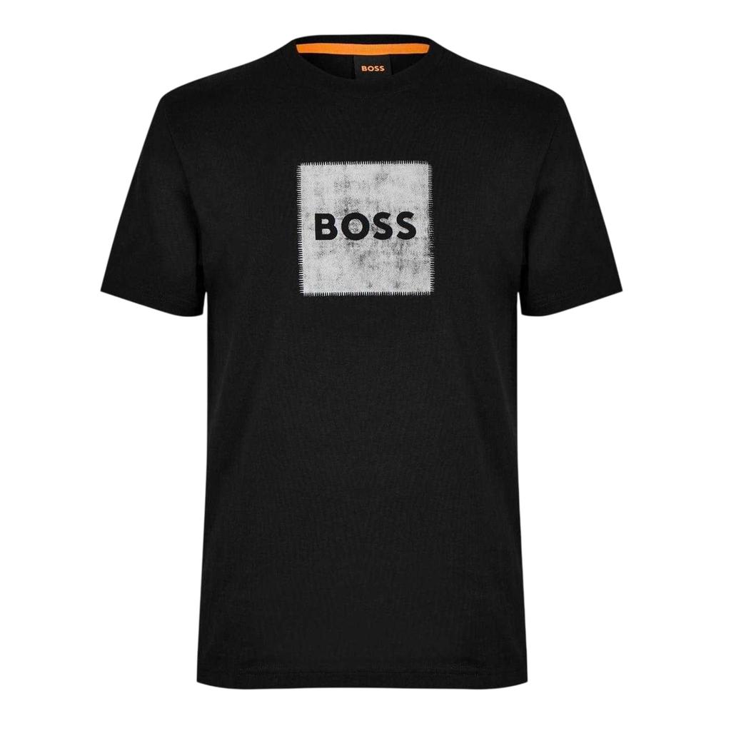 BOSS T-shirt da uomo in cotone con logo cucito