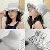 Wide Brim Cotton Summer Hat Women Packable Reversible Floral Bucket Hat UV Sun Protection Wide Brim Summer Beach Cap Double Sided Floppy Sun Hats